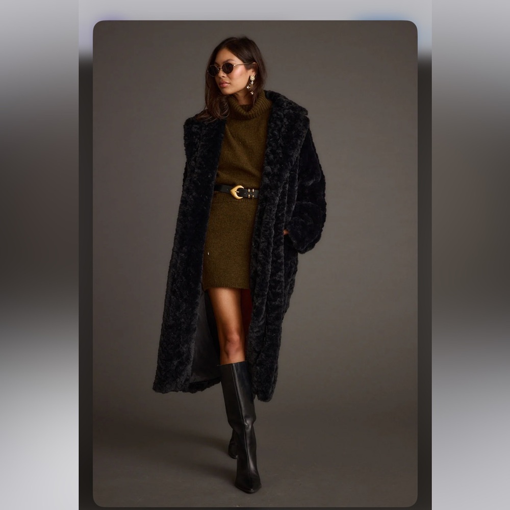 NEW WITH TAGS- sold out- 12th Tribe Sasha Black Floor Length Coat